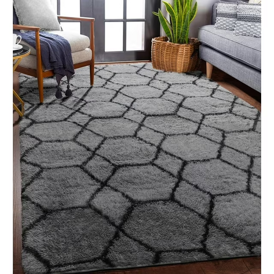 Nefoso 5' x 8' Area Rugs, Gray